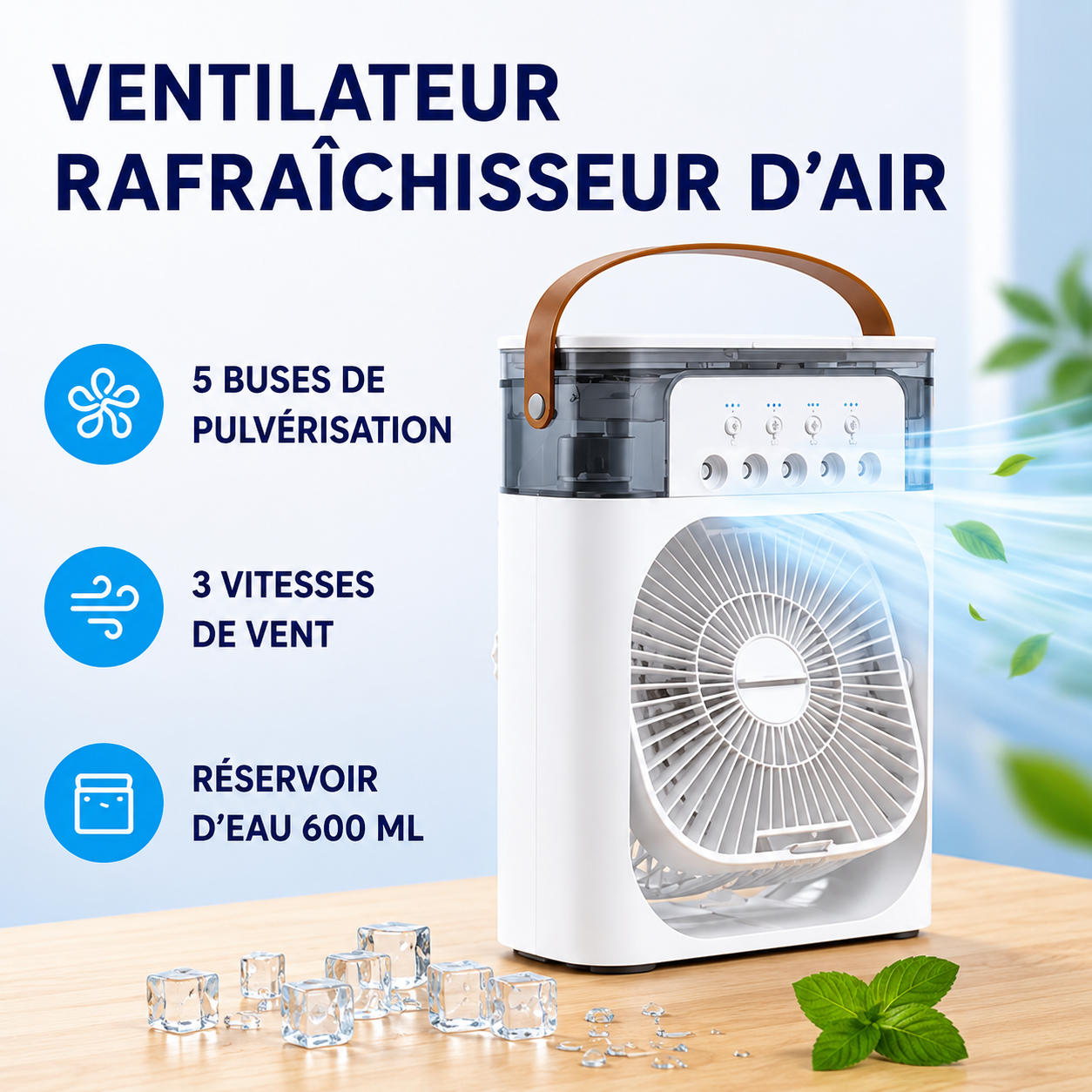 Mini Climatiseur Portable 2 en 1